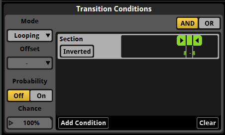 FMOD Studio loop region transition conditions